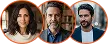 Avatars van tevreden Lei Rendwiel gebruikers